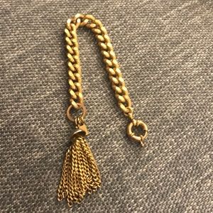 Gold tone tassel bracelet